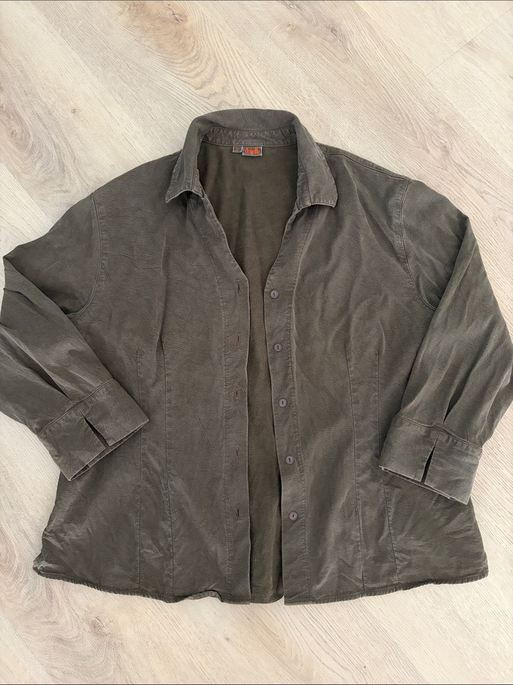 Vintage Tianello Brown Button-Up shirt or shacket
